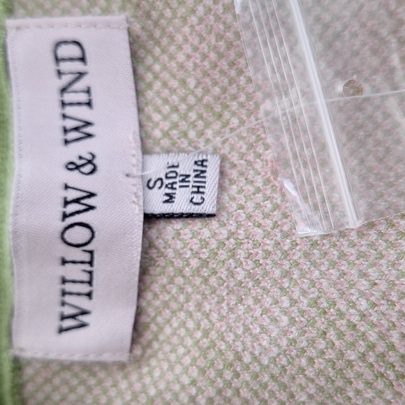 Willow & Wind Knit Cardian Sweater Daisy Patern Green Small NEW - Picture 8 of 9